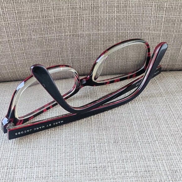 Marc by Marc Jacobs Eyeglasses Frame Black/Red Tone 52[]16 135 Glasses - Picture 6 of 10